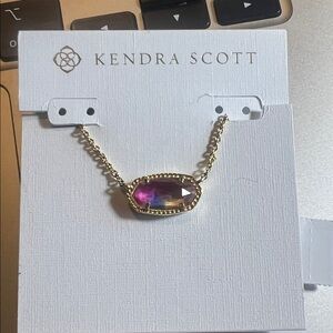 Kendra Scott Elisa Gold and Purple Pendant Necklace